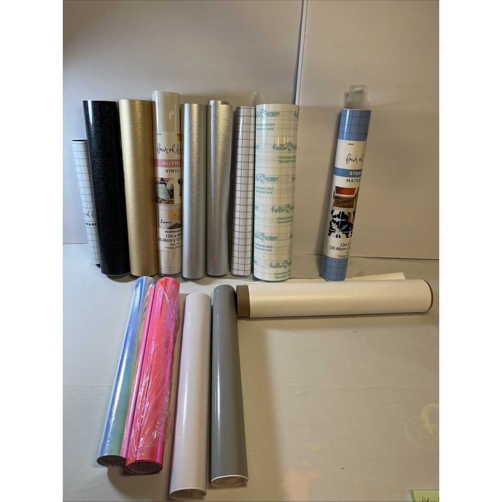 Mixed Lot Of 11 Permanent & Removable Vinyl Rolls Siser, Four Oh Five & More
